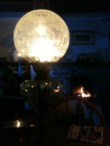 Paraffin lamp and fire